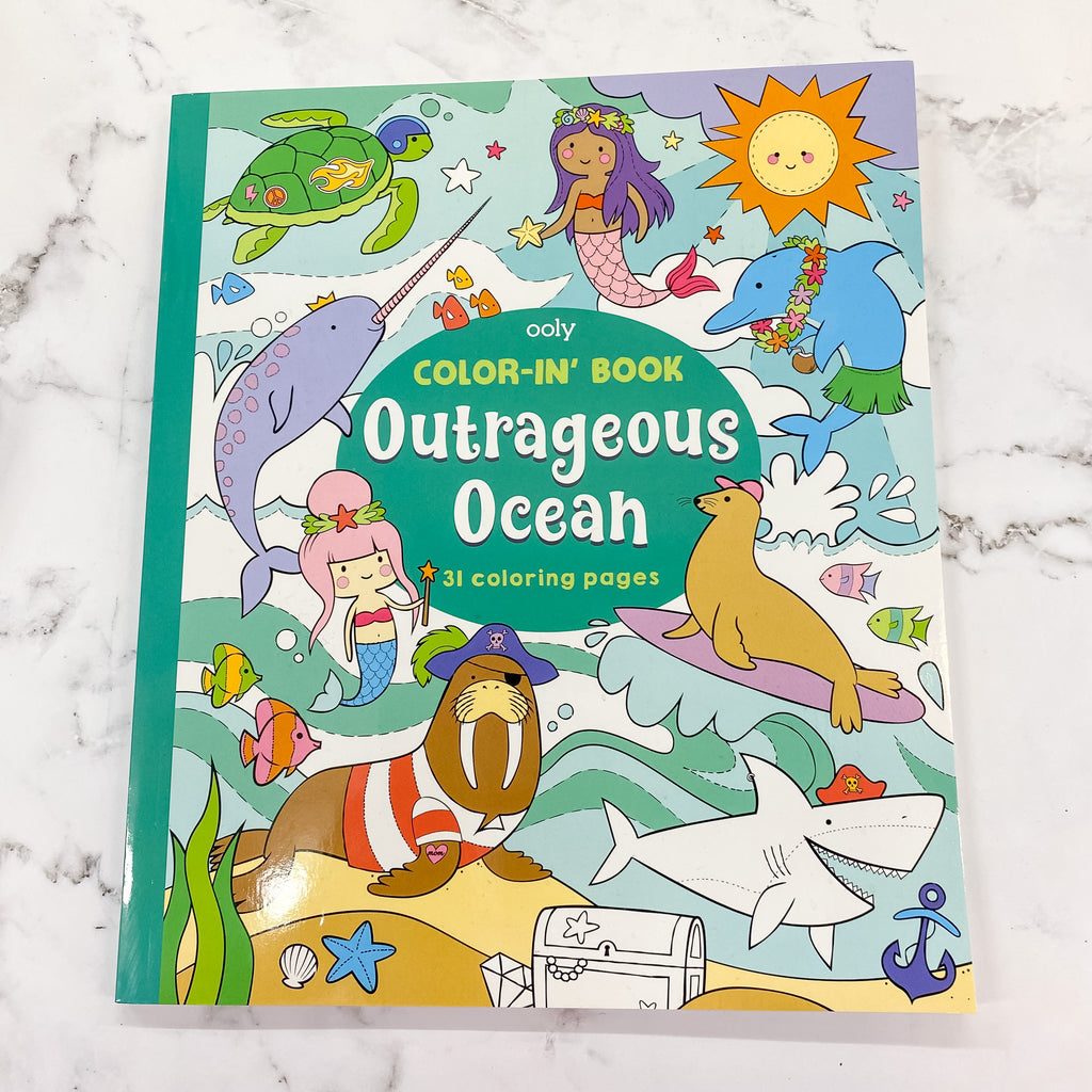 Outrageous Ocean Color-in' Book by OOLY - Lyla's: Clothing, Decor & More - Plano Boutique