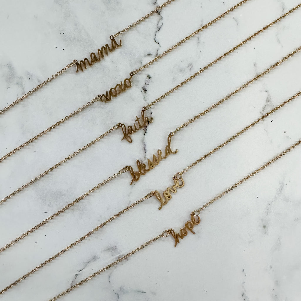 Julia Delicate Chain Necklace in Worn Gold - Lyla's: Clothing, Decor & More - Plano Boutique