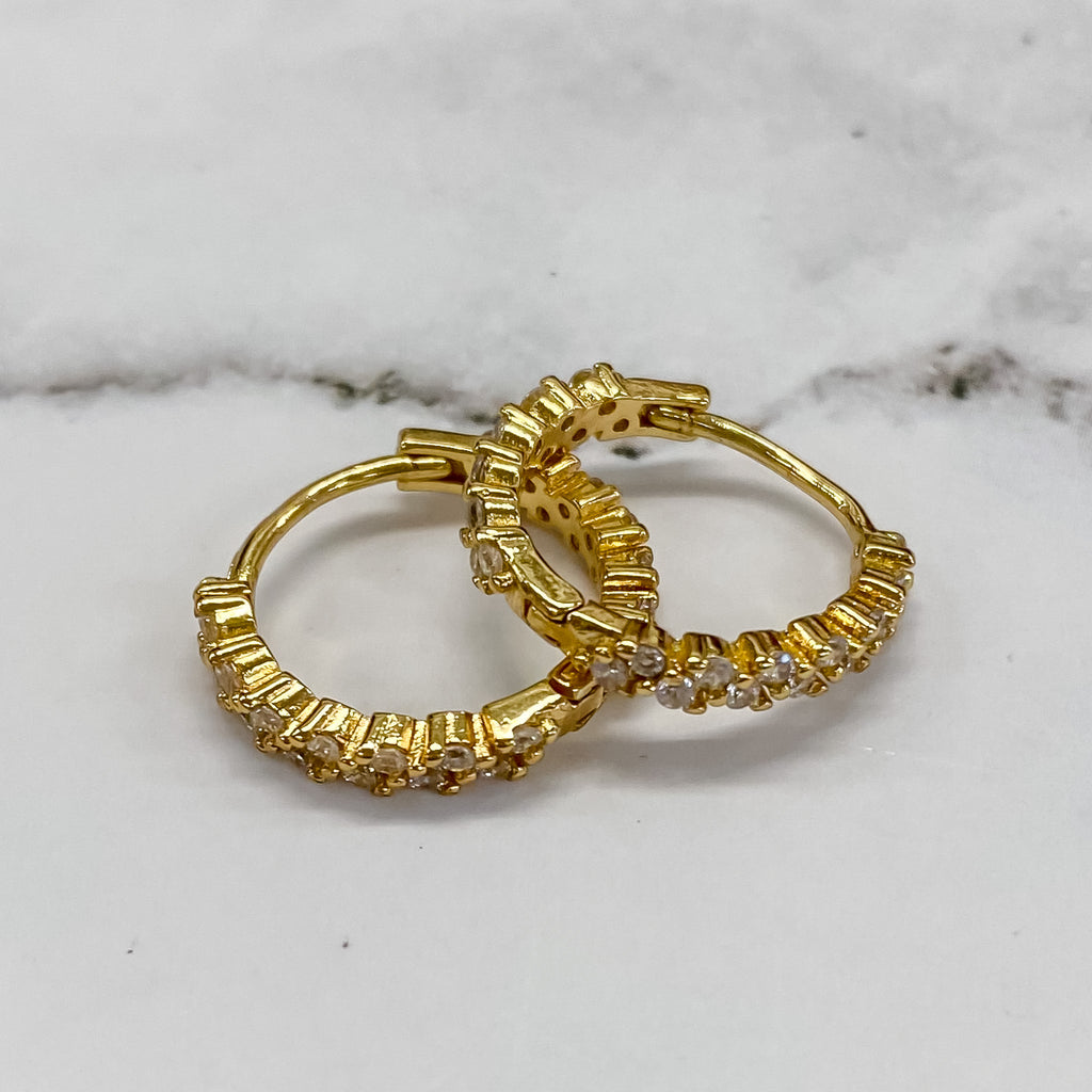 Gold Mini CZ Earrings - Lyla's: Clothing, Decor & More - Plano Boutique