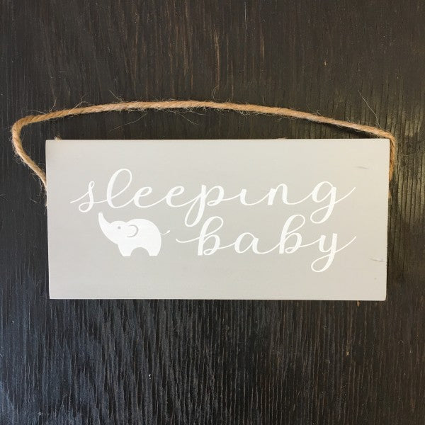 Sleeping Baby Wooden Sign - Lyla's: Clothing, Decor & More - Plano Boutique