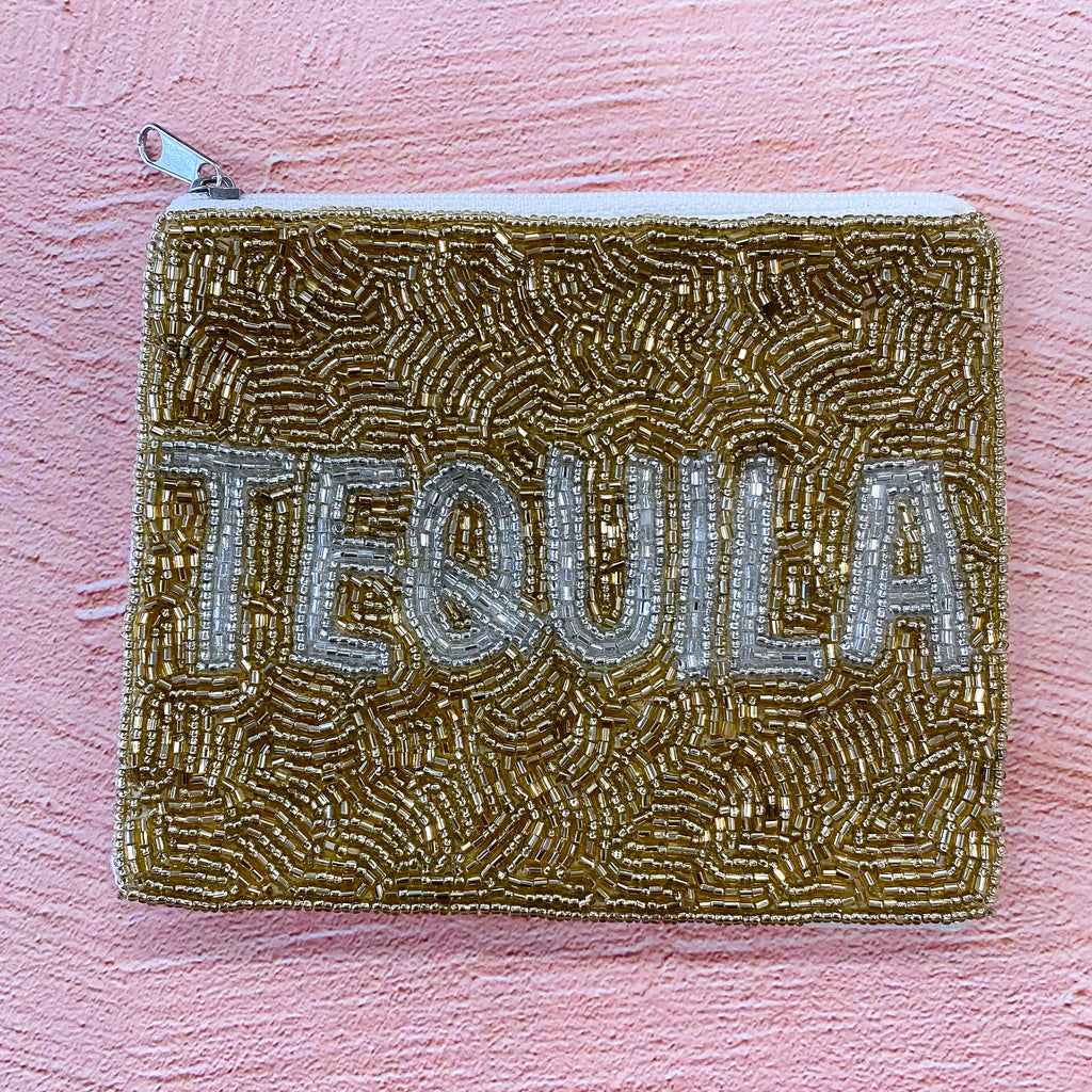 Tequila Beaded Pouch - Lyla's: Clothing, Decor & More - Plano Boutique