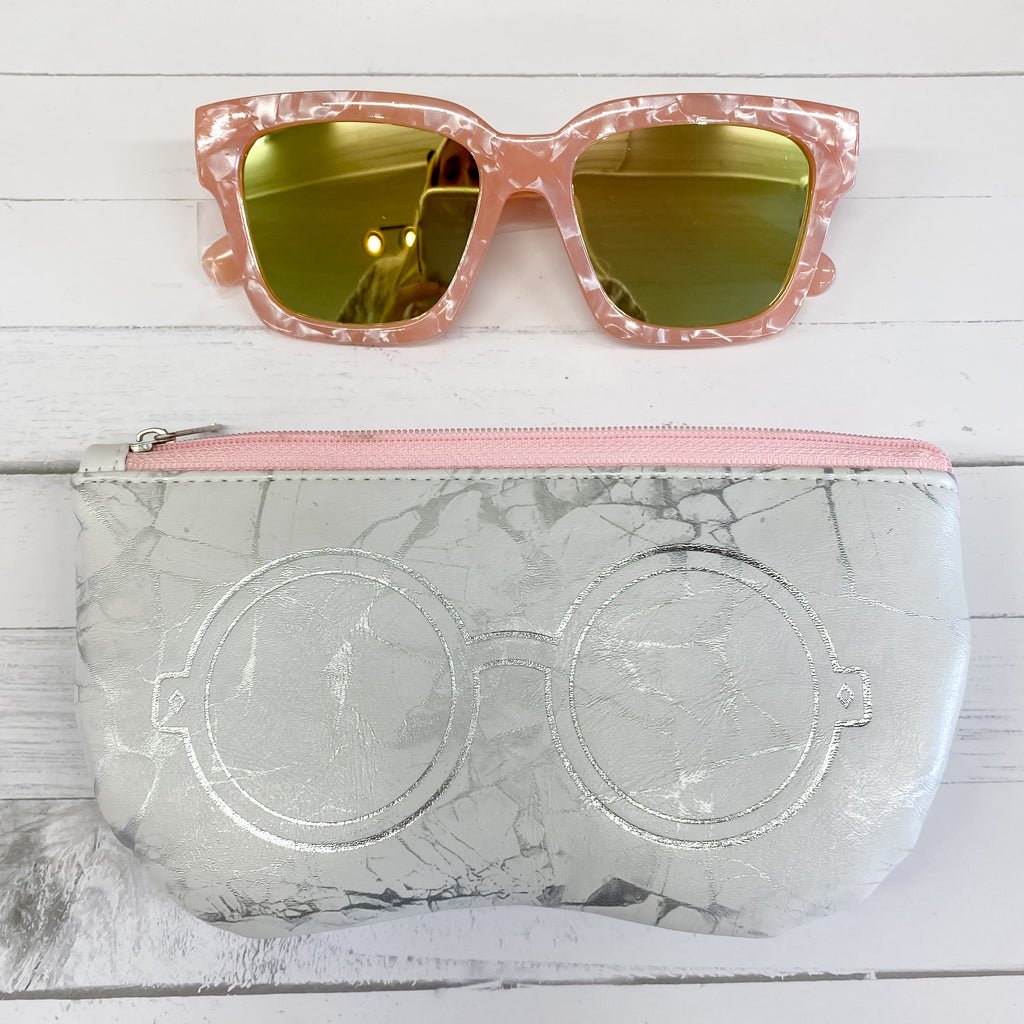 Marble Frame Sunglasses in Matching Marble Pouch - Lyla's: Clothing, Decor & More - Plano Boutique