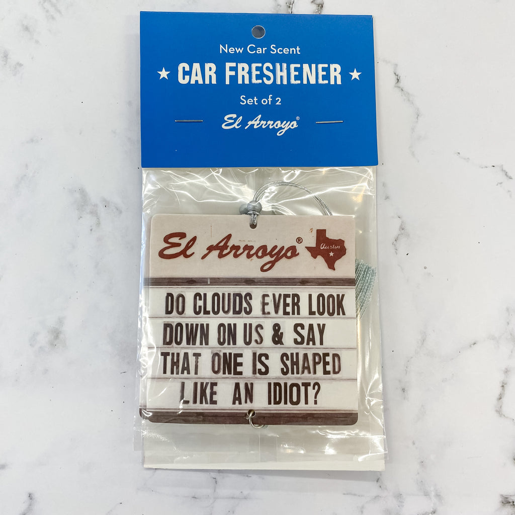 Do Clouds Ever Look Down On Us Air Freshener by El Arroyo - Lyla's: Clothing, Decor & More - Plano Boutique
