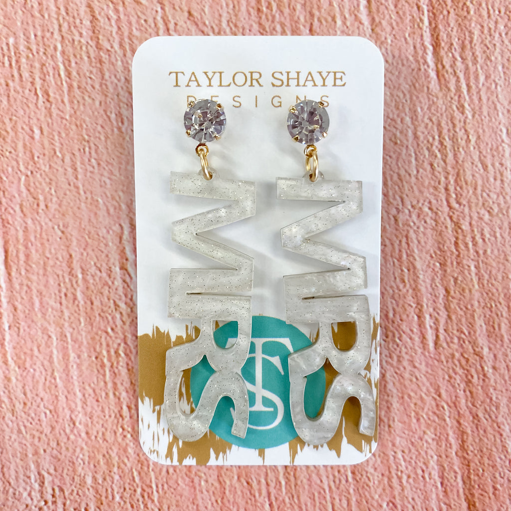 MRS Shimmer Drop Earrings by Taylor Shaye - Lyla's: Clothing, Decor & More - Plano Boutique