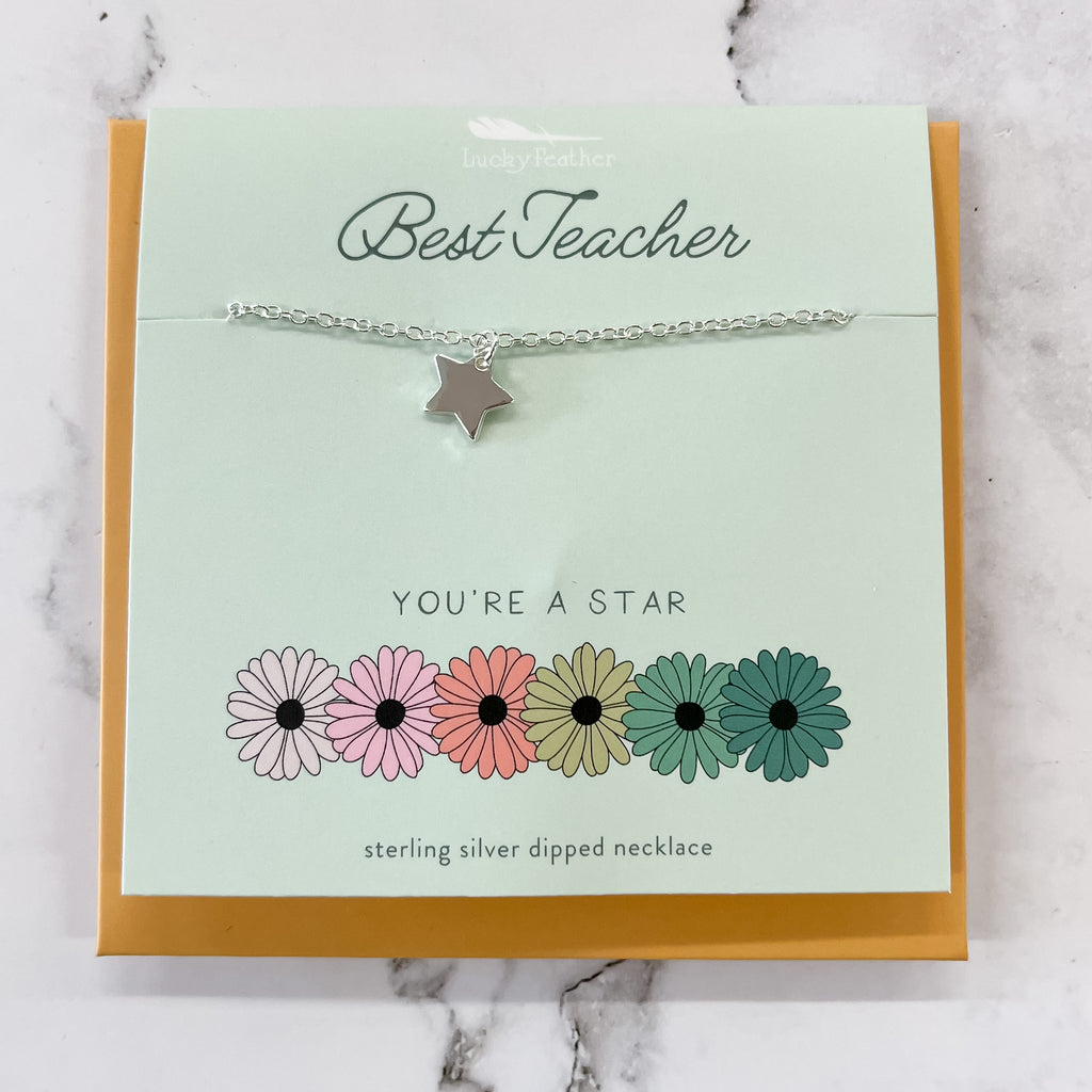 Teacher Necklace - You're a Star - Lyla's: Clothing, Decor & More - Plano Boutique