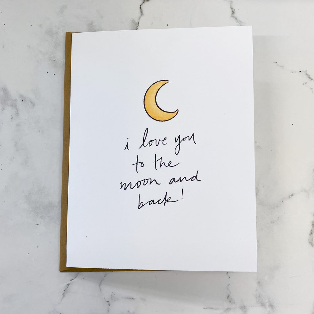 I Love You to The Moon and Back Card - Lyla's: Clothing, Decor & More - Plano Boutique