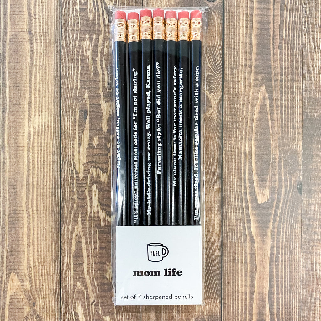 Pencil Set – Mom Life - Lyla's: Clothing, Decor & More - Plano Boutique