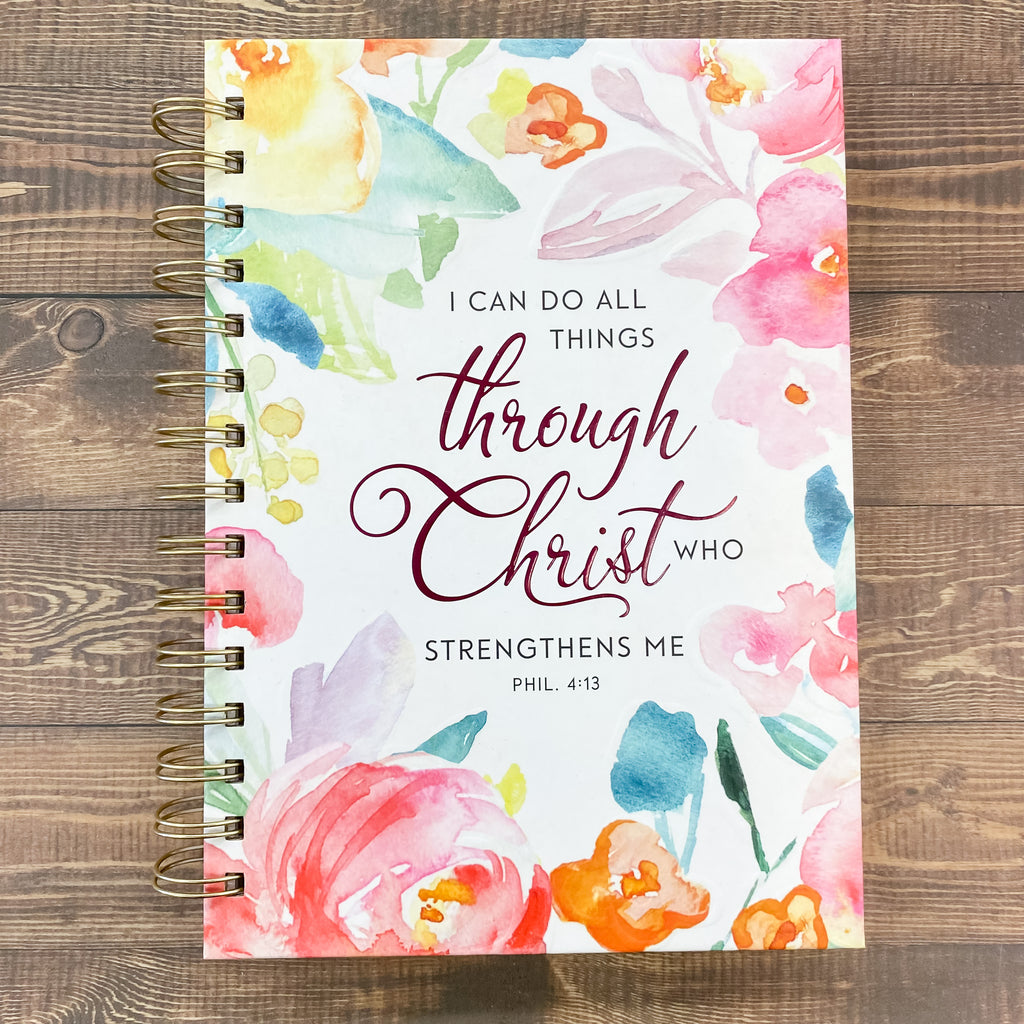 I Can Do All Things Throught Christ Who Strengthens Me Journal - Lyla's: Clothing, Decor & More - Plano Boutique