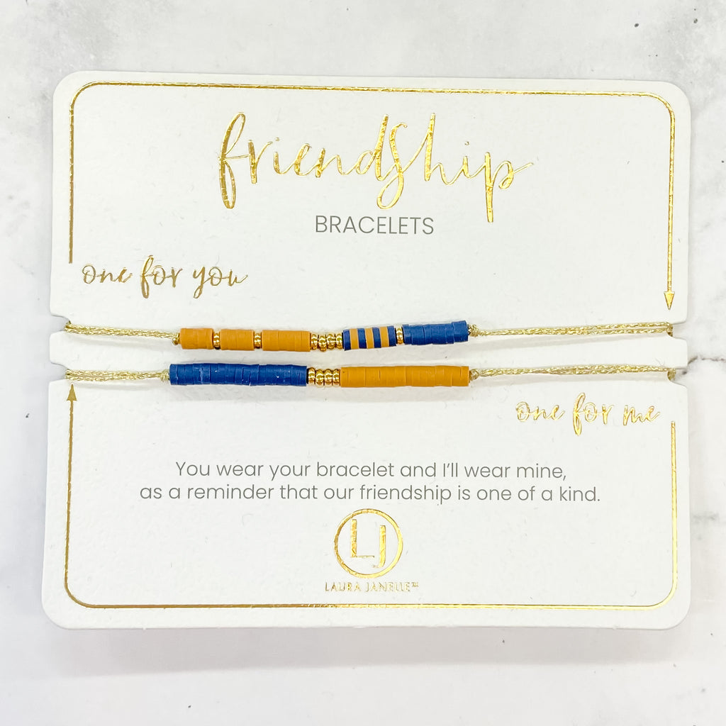Blue and Orange Friendship Bracelet Sets - Lyla's: Clothing, Decor & More - Plano Boutique