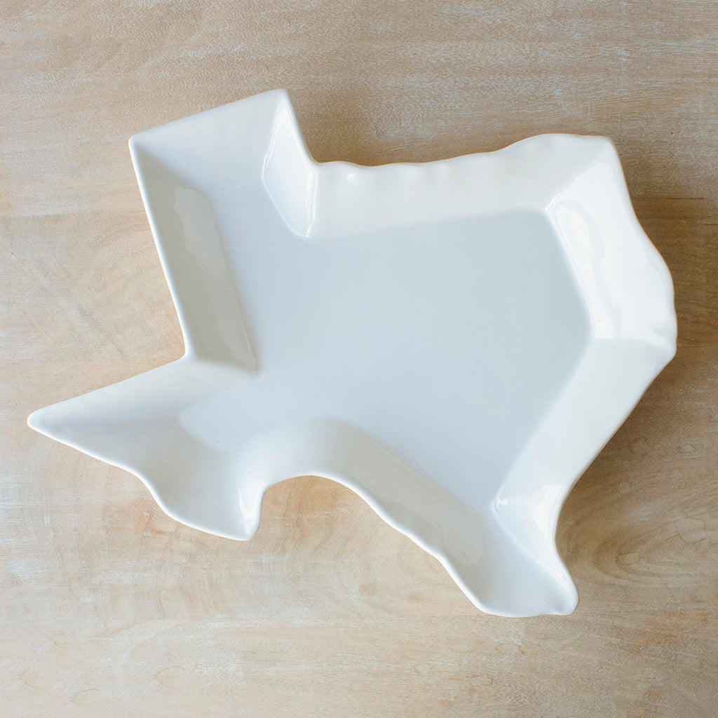 Texas Shaped 16 inch Platter Dish - Lyla's: Clothing, Decor & More - Plano Boutique