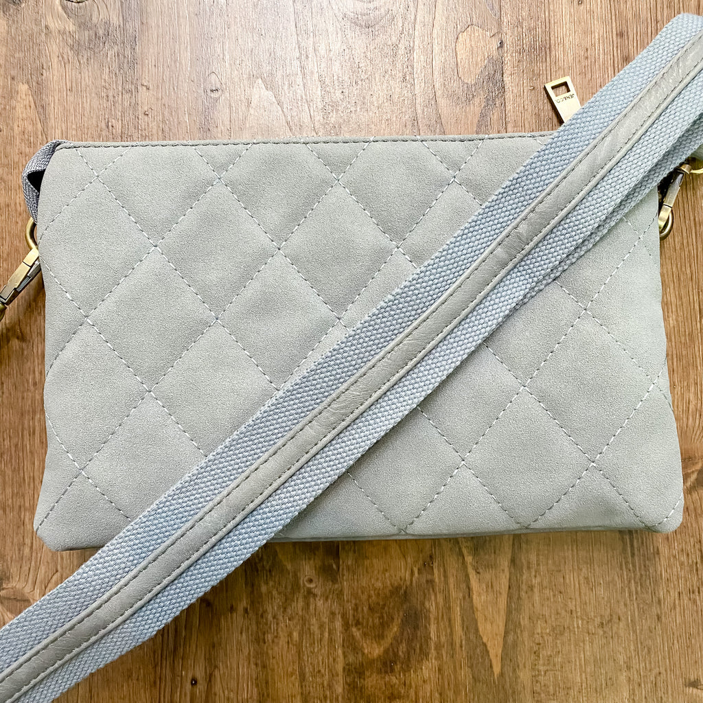 Jen & Co Izzy Crossbody Handbag - Quilted Grey - Lyla's: Clothing, Decor & More - Plano Boutique