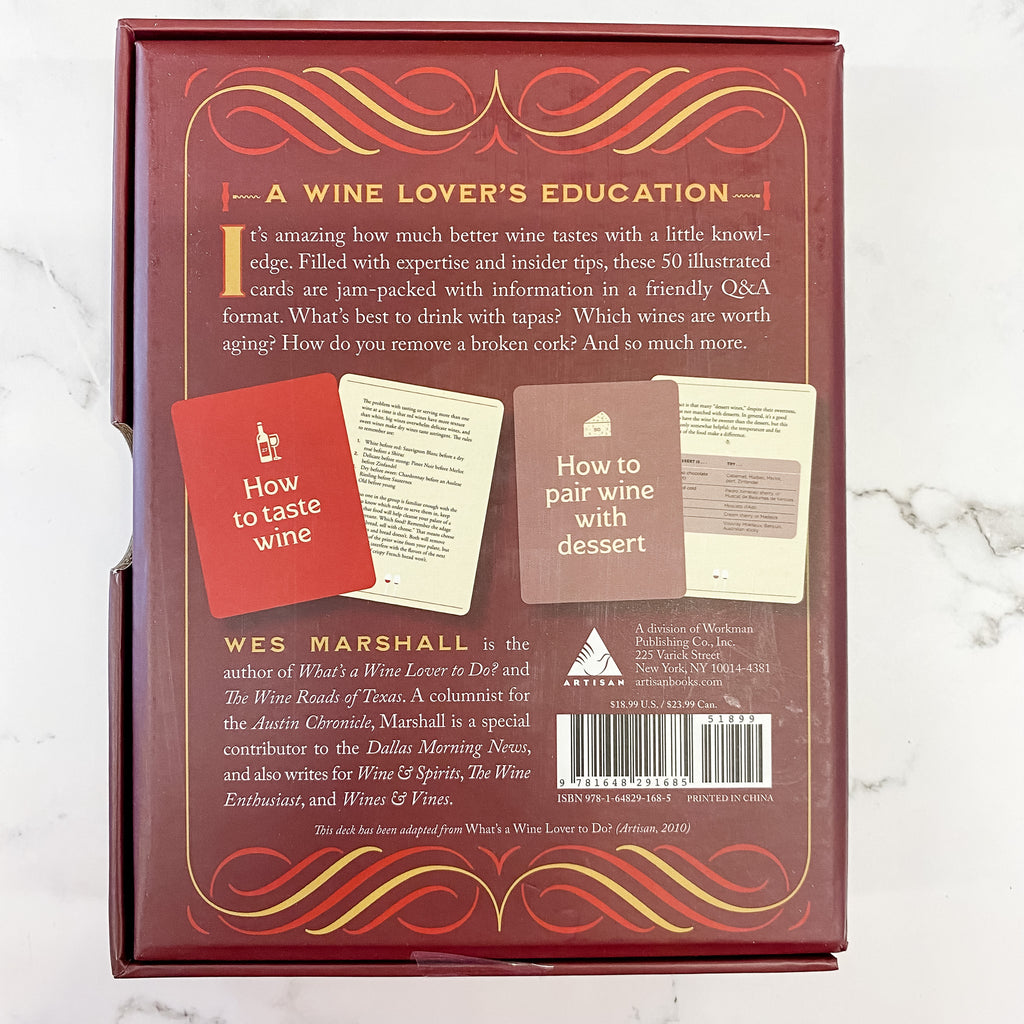 The Wine Lover's Card Deck: 50 Cards for Selecting, Tasting, and Pairing - Lyla's: Clothing, Decor & More - Plano Boutique