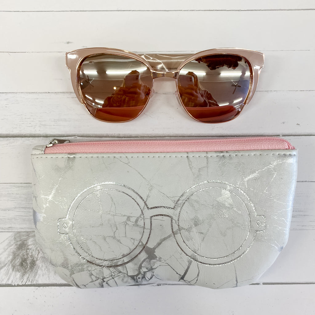 Marble Frame Sunglasses in Matching Marble Pouch - Lyla's: Clothing, Decor & More - Plano Boutique