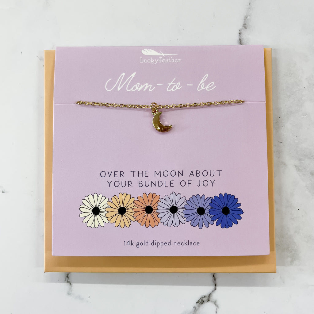 Mom to Be Necklace - Over the Moon for Your Bundle of Joy - Lyla's: Clothing, Decor & More - Plano Boutique