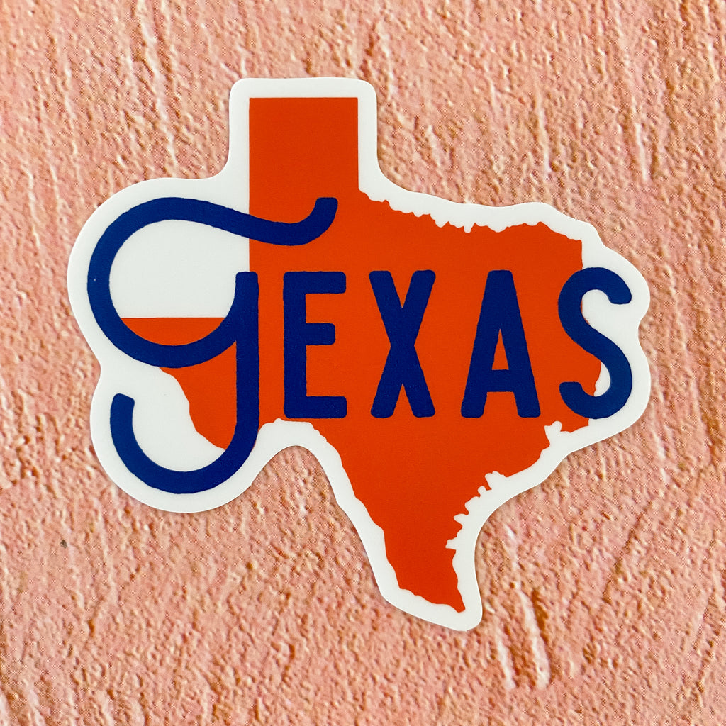 Texas Shaped Word Sticker - Lyla's: Clothing, Decor & More - Plano Boutique