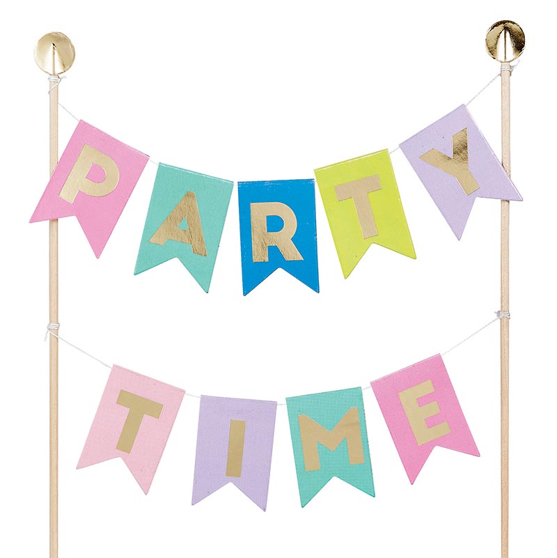Party Time Garland Cake Topper - Lyla's: Clothing, Decor & More - Plano Boutique