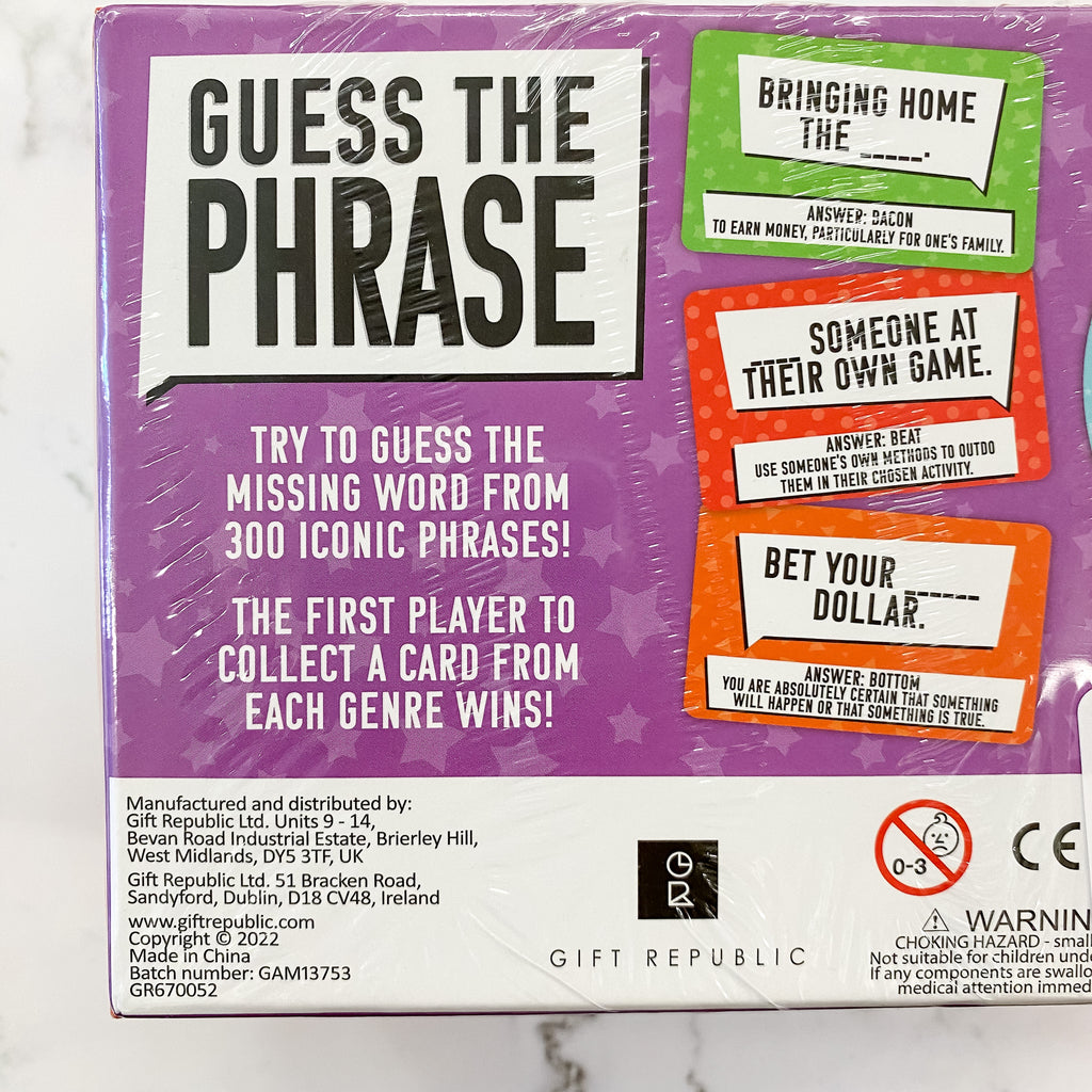 Guess the Phrase Game - Lyla's: Clothing, Decor & More - Plano Boutique