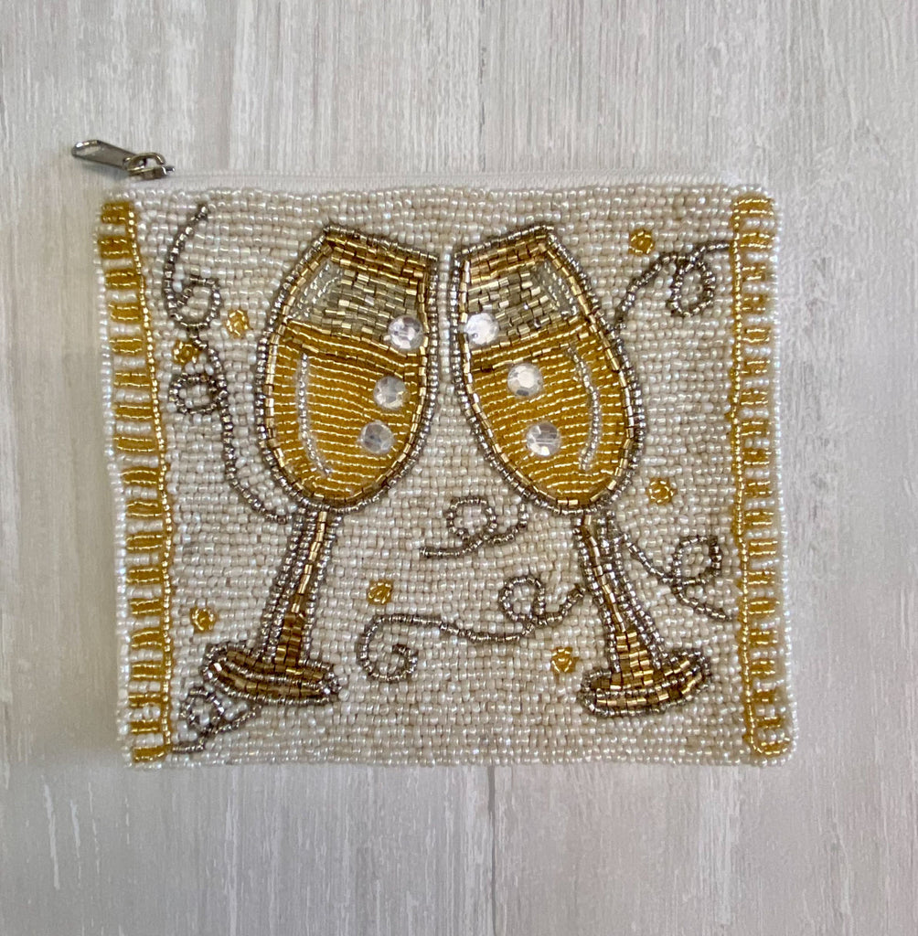 Champagne Glasses Pouch - Lyla's: Clothing, Decor & More - Plano Boutique