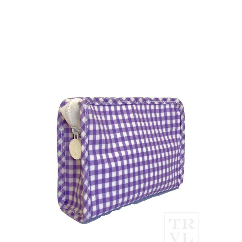 Lavender Gingham Roadie Bag by TRVL design - Lyla's: Clothing, Decor & More - Plano Boutique