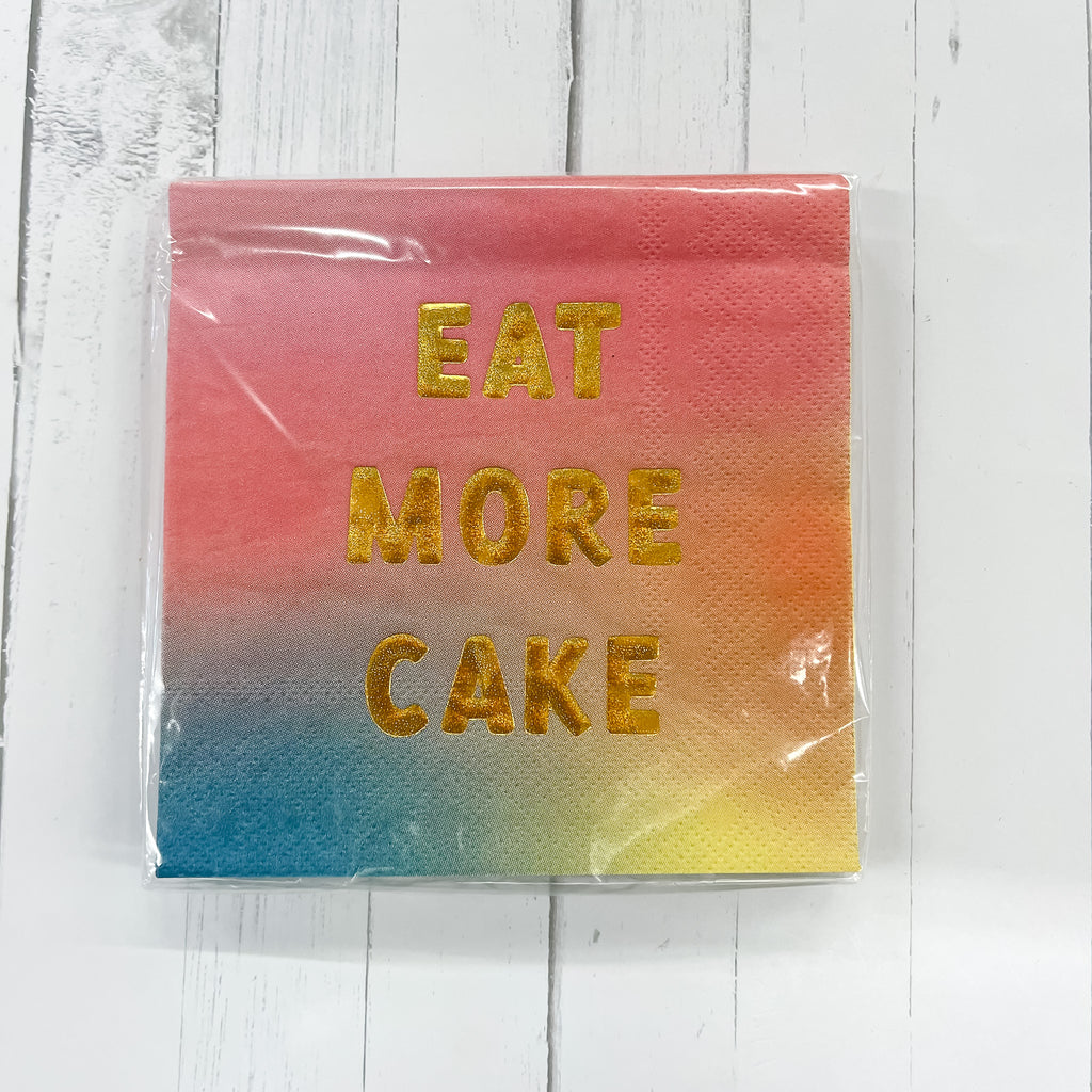 Beverage Napkins - Eat More Cake - Lyla's: Clothing, Decor & More - Plano Boutique