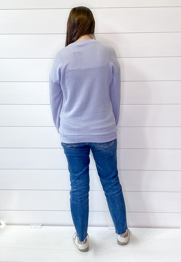 Texas Corduroy Graphic Blue Sweater - Lyla's: Clothing, Decor & More - Plano Boutique
