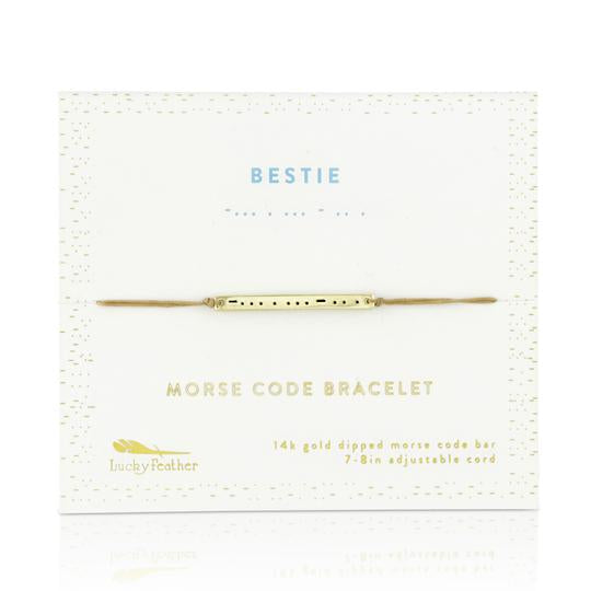Bestie Morse Code Bar Bracelet - Lyla's: Clothing, Decor & More - Plano Boutique