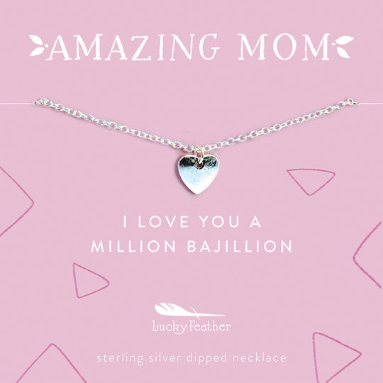 Amazing Mom Necklace - Heart - Lyla's: Clothing, Decor & More - Plano Boutique