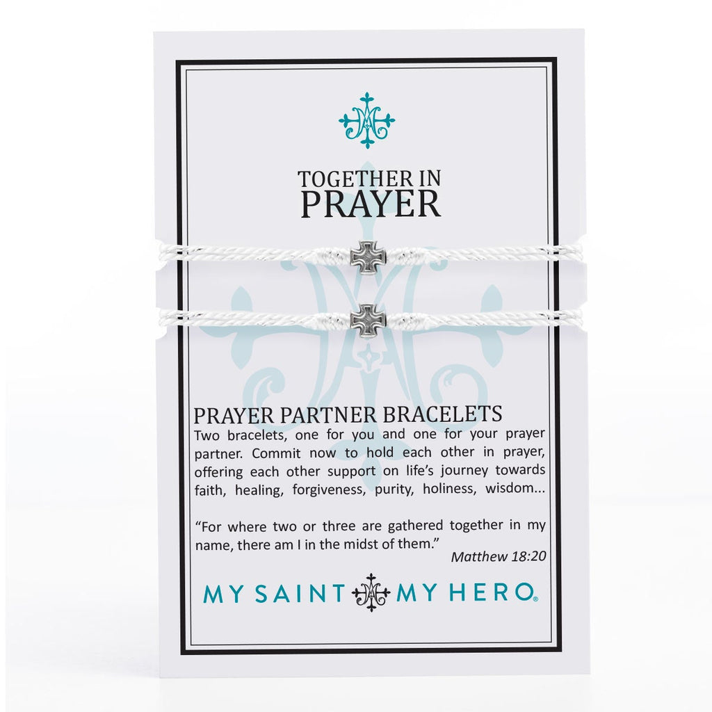 Together in Prayer Bracelet Set Silver - My Saint My Hero - Lyla's: Clothing, Decor & More - Plano Boutique