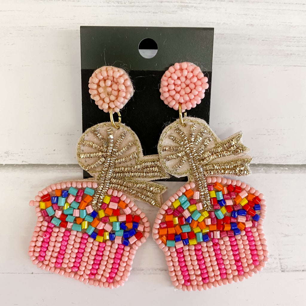 Cupcake Pink Earrings - Lyla's: Clothing, Decor & More - Plano Boutique